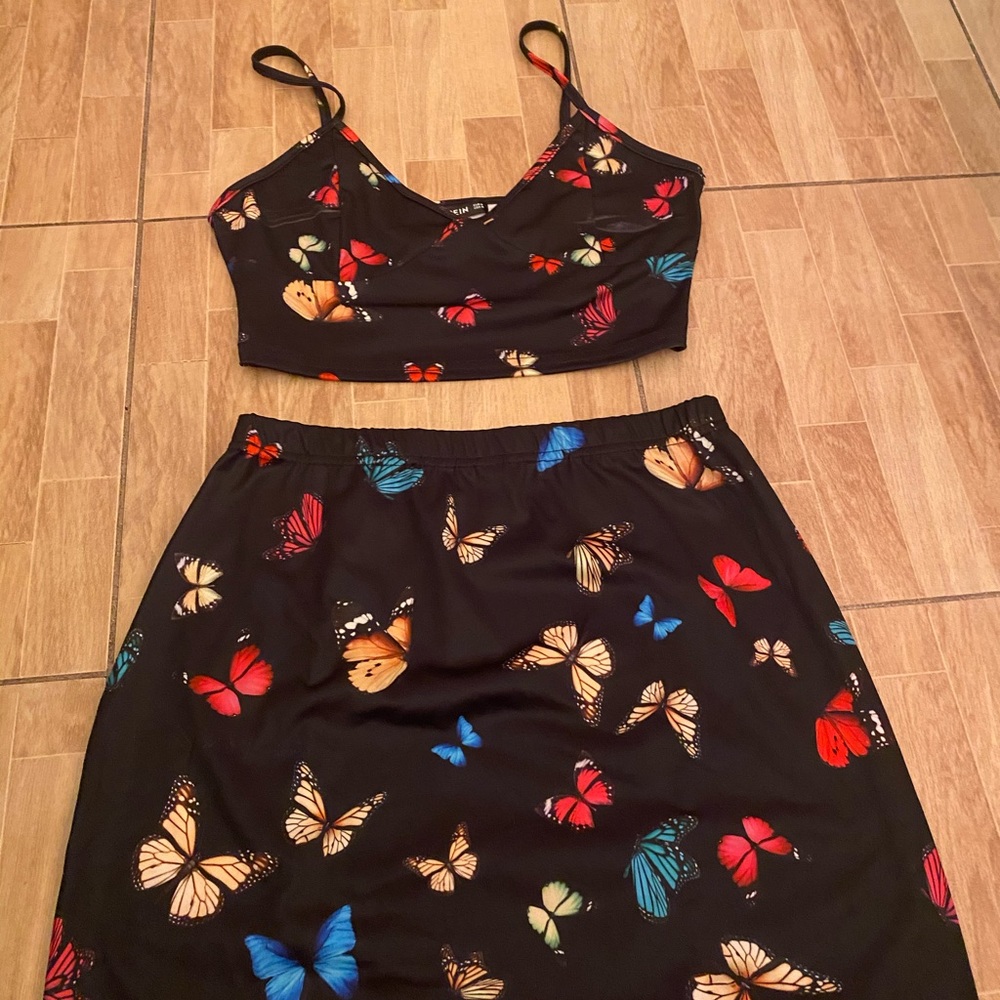 Cute Butterfly Top and Skirt
